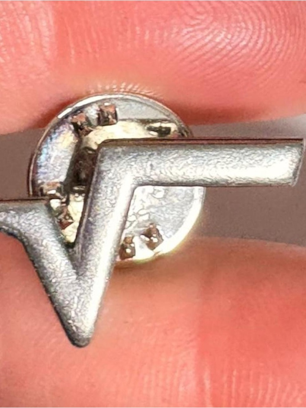 Vintage 1960s Clift's Silver tone radical symbol Pin brooch